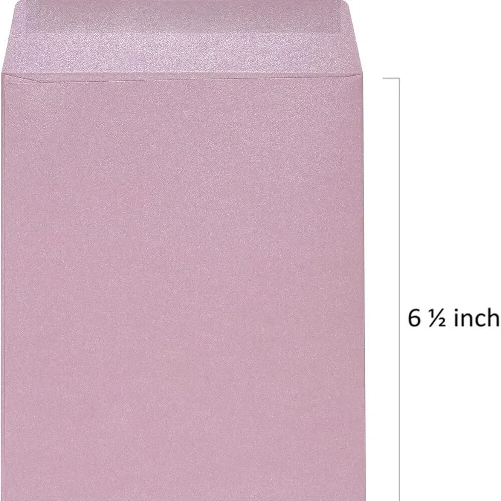 Quotidian Rosewater Self Seal Flat Pearlescent Paper Envelopes 50 ENVELOPES
